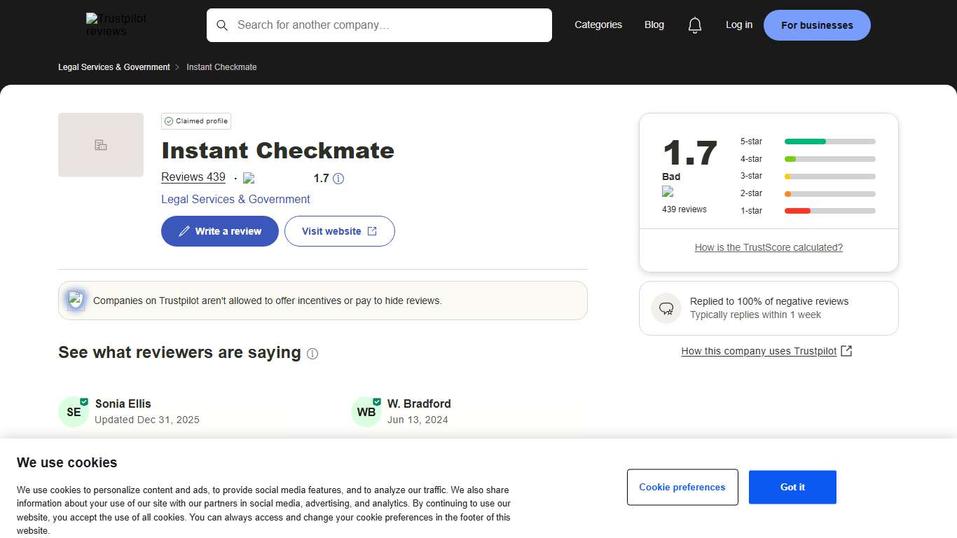 Instant Checkmate Reviews | Read Customer Service Reviews of instantcheckmate.com | 7 of 22
