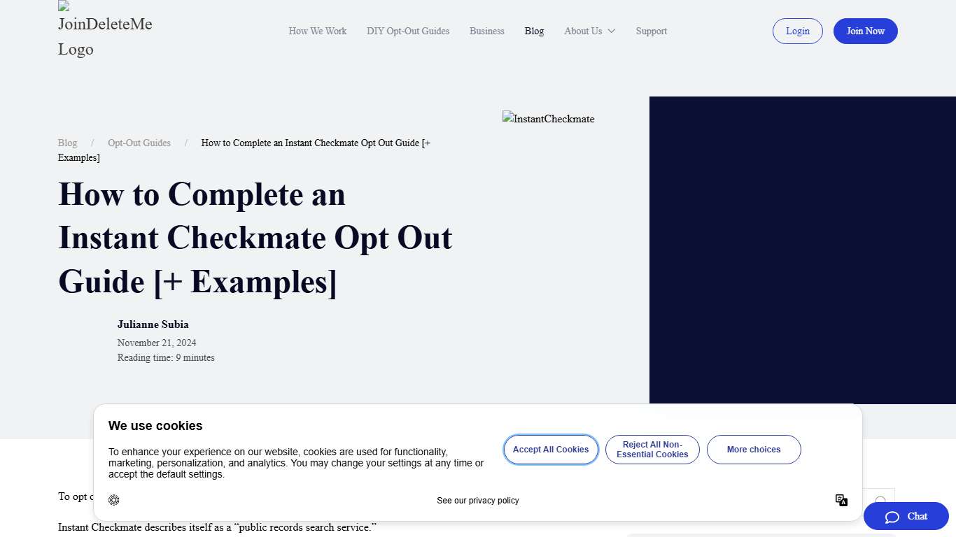 How to Complete an Instant Checkmate Opt Out Guide [+ Examples]